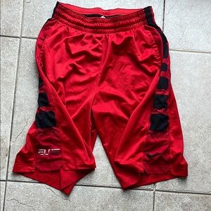 Nike Red and Black Athletic Basketball Shorts